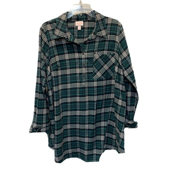 Plaid Long Sleeve Popover Tunic Materni… - Picture 10 of 11